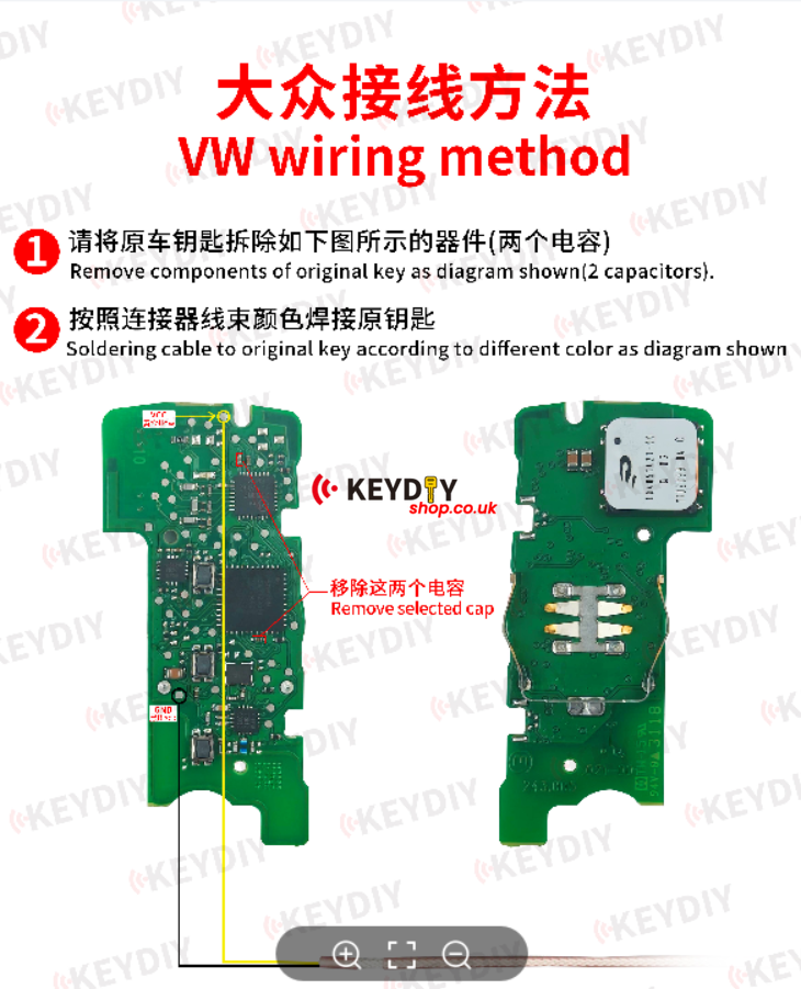 KEYDIY KD-MP Tool MLB Key PCB Connection Diagram