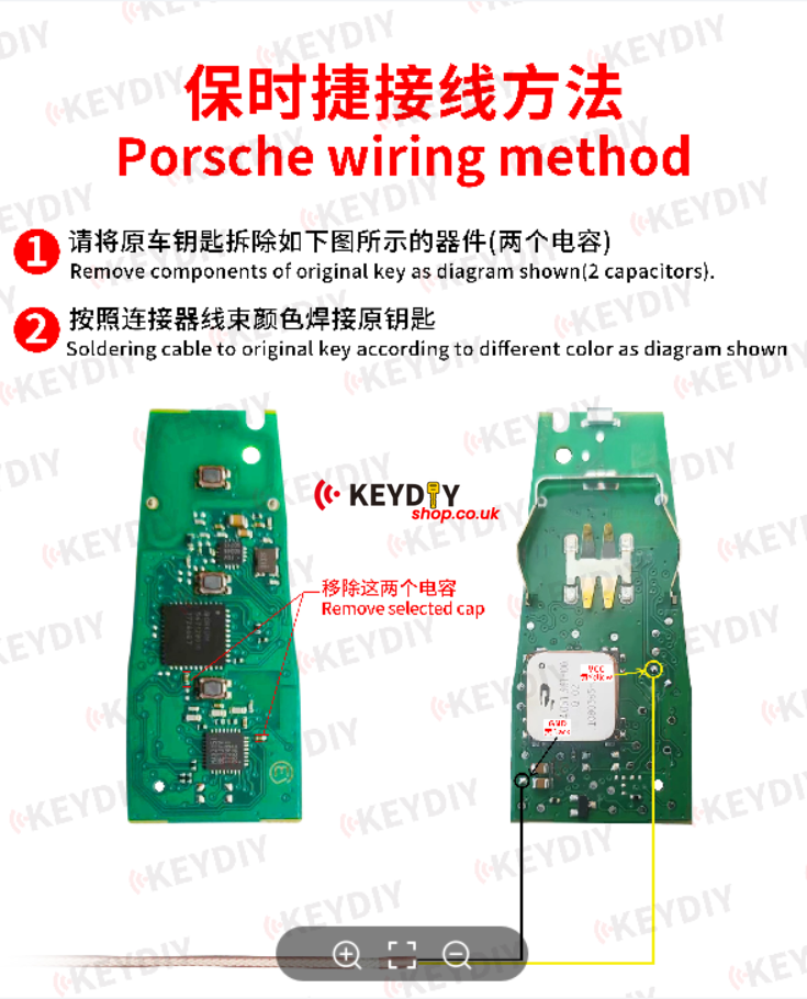 KEYDIY KD-MP Tool MLB Key PCB Connection Diagram