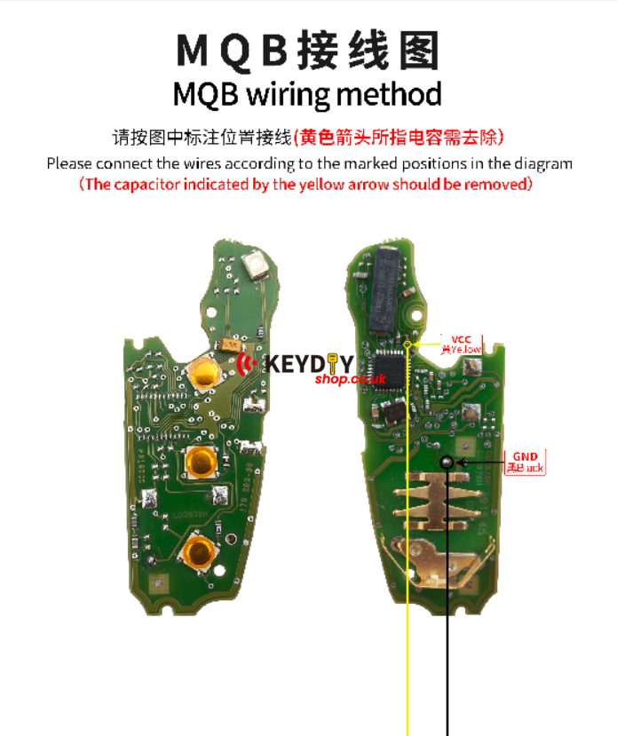 KEYDIY KD-MP Tool MQB Key PCB Connection Diagram