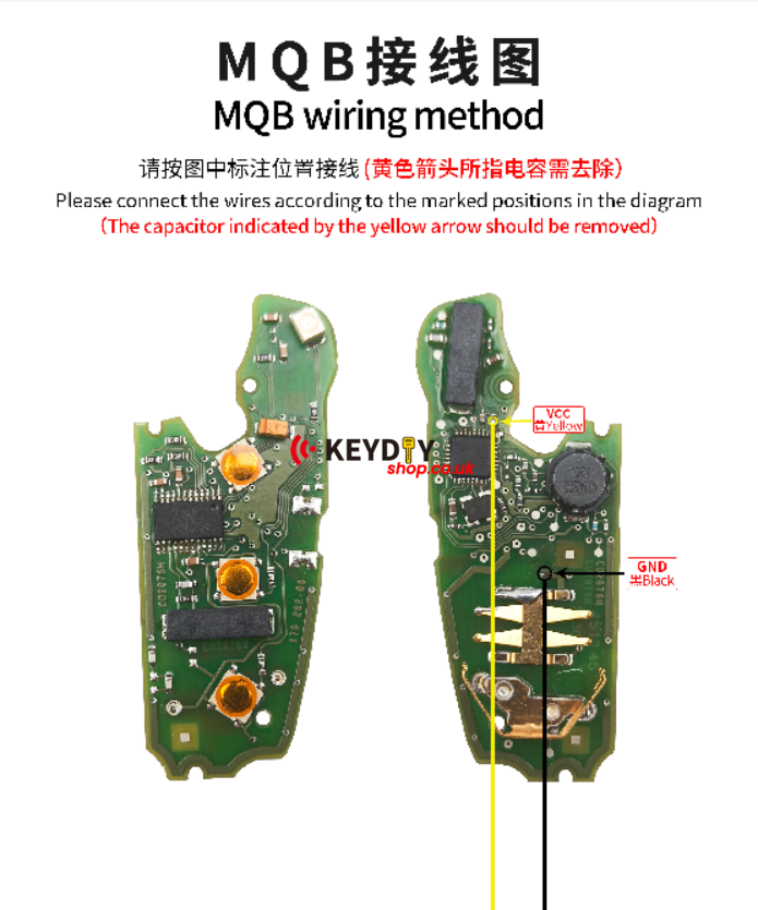KEYDIY KD-MP Tool MQB Key PCB Connection Diagram