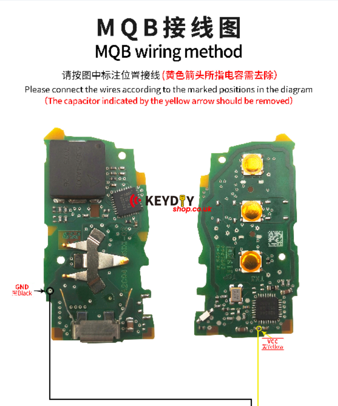 KEYDIY KD-MP Tool MQB Key PCB Connection Diagram