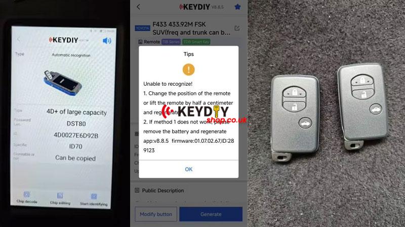 keydiy-kd-max-unable-to-recognize-issue-toyota-avensis-f433-fix-1